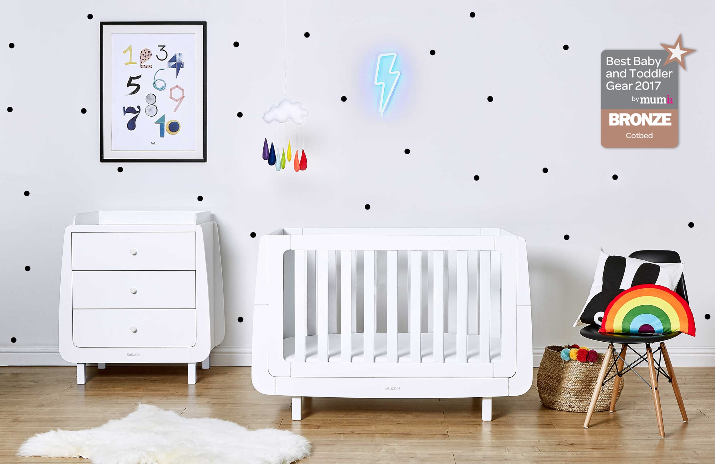 Mode White SnuzKot | Cot Beds from Snuz 