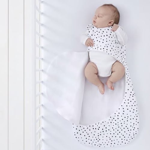 spotted baby sleeping bag