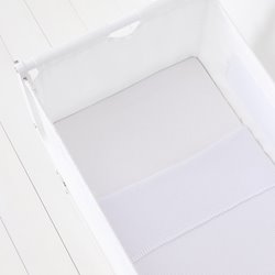 3pc Crib Bedding Set – White