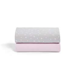 Crib 2 Pack Fitted Sheets - Rose Spots