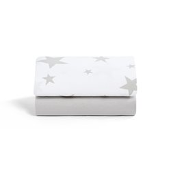 Crib 2 Pack Fitted Sheets - Stars