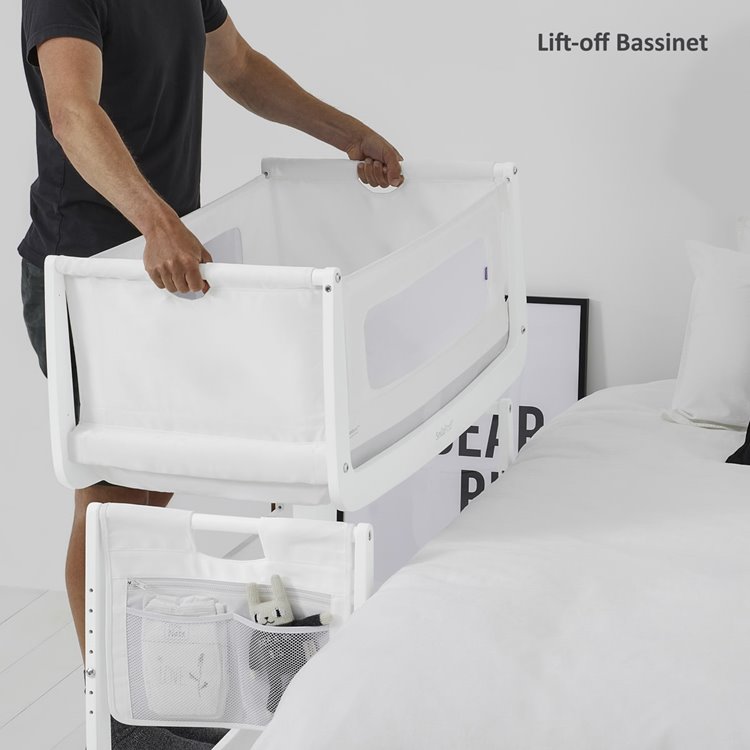 SnuzPod4 Bedside Crib Complete Bundle White