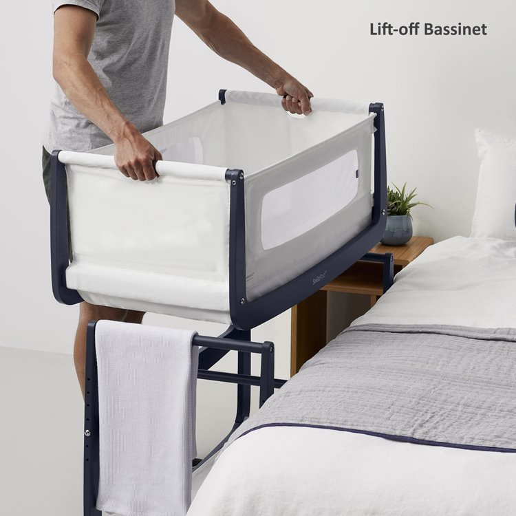 SnuzPod4 Bedside Crib Essential Bundle Navy