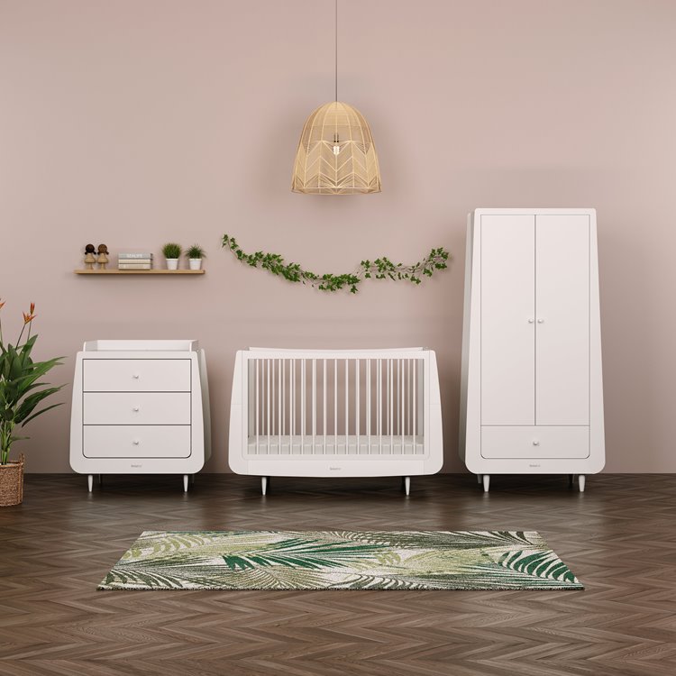 SnuzKot Skandi 3 Piece Nursery Furniture Set White 
