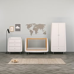 SnuzKot Skandi 3 Piece Nursery Furniture Set Grey