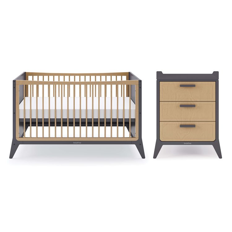 SnuzFino 2 Piece Nursery Furniture Set – Slate