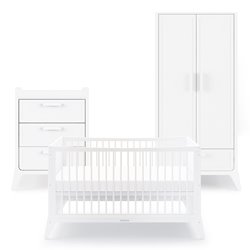 SnuzFino 3 Piece Nursery Furniture Set – White