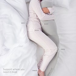SnuzCurve Pregnancy Support Pillow - Grey