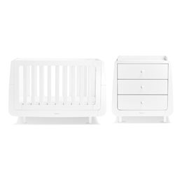 SnuzKot Mode 2 Piece Nursery Furniture Set White (SAVE £50)