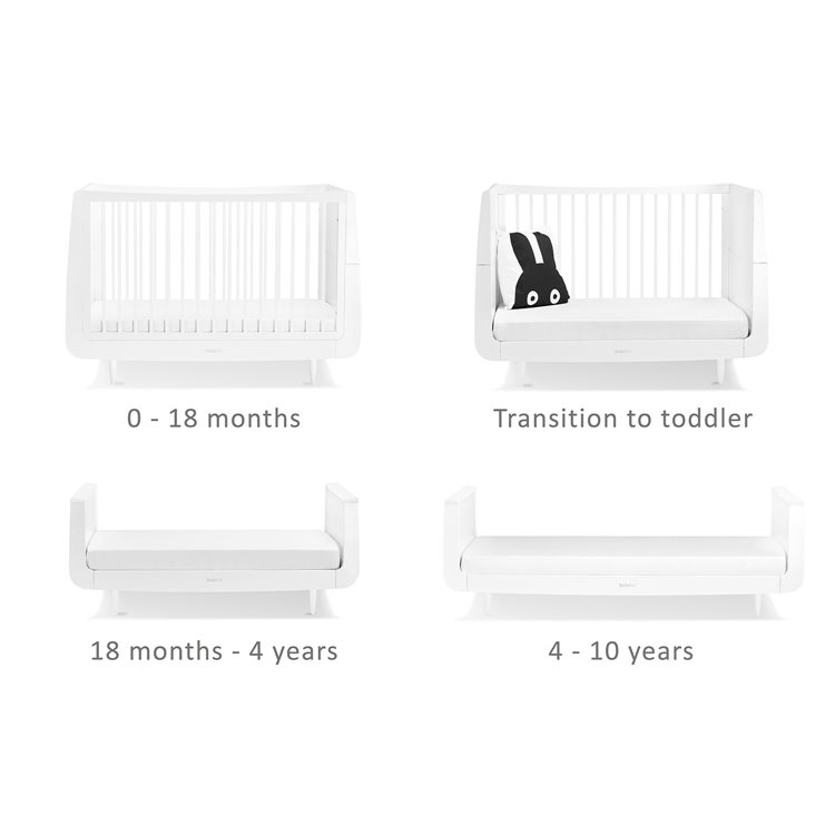 SnuzKot Skandi 2 Piece Nursery Furniture Set White (SAVE £50)