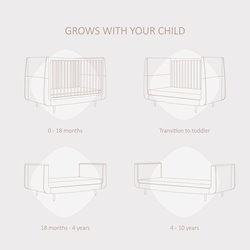 SnuzKot Skandi 3 Piece Nursery Furniture Set 'Ebony'