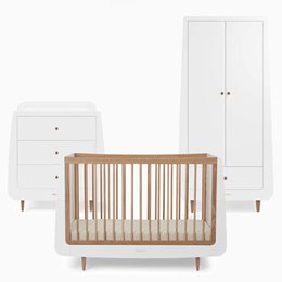 SnuzKot Skandi 3 Piece Nursery Furniture Set 'Oak'