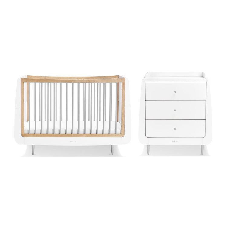 SnuzKot Skandi 2 Piece Nursery Furniture Set Grey (SAVE £50)