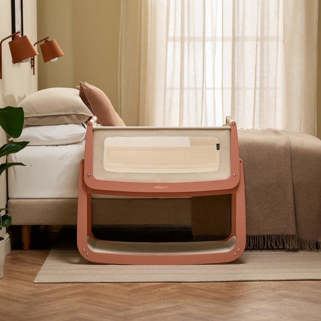 SnuzPod5 Bedside Crib Terracotta