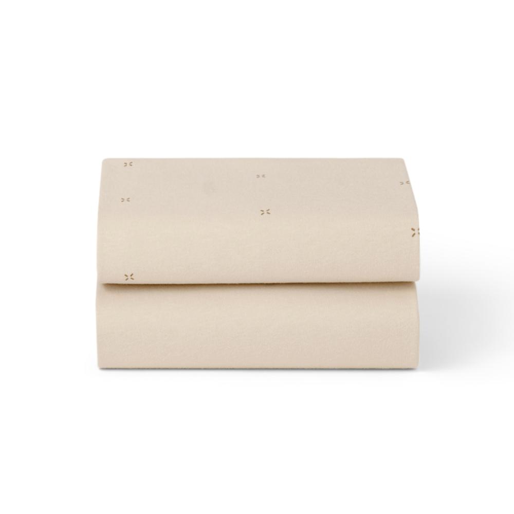 Crib 2 Pack Fitted Sheets - Cashmere / Cross