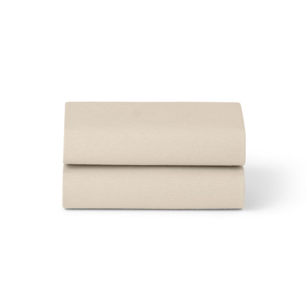 Crib 2 Pack Fitted Sheets - Sand