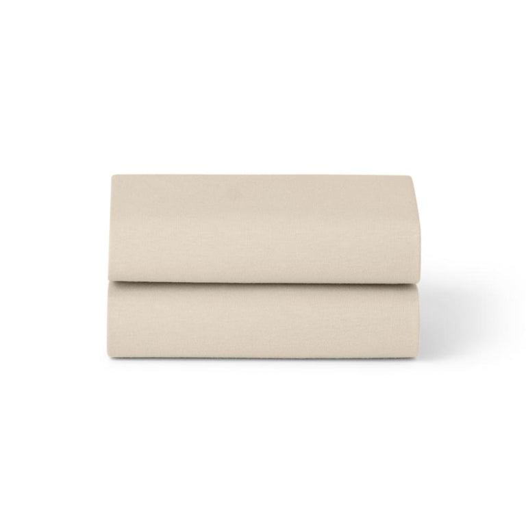 Crib 2 Pack Fitted Sheets - Sand
