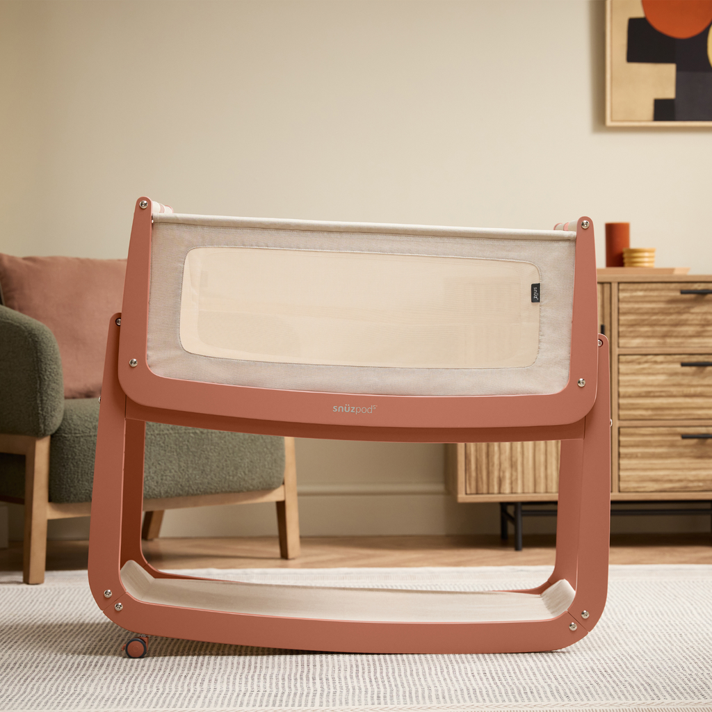 SnuzPod5 Bedside Crib Terracotta