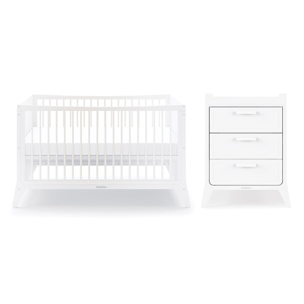 SnuzFino 2 Piece Nursery Furniture Set – White
