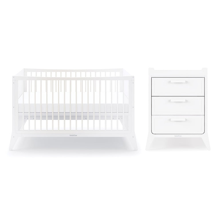 SnuzFino 2 Piece Nursery Furniture Set – White