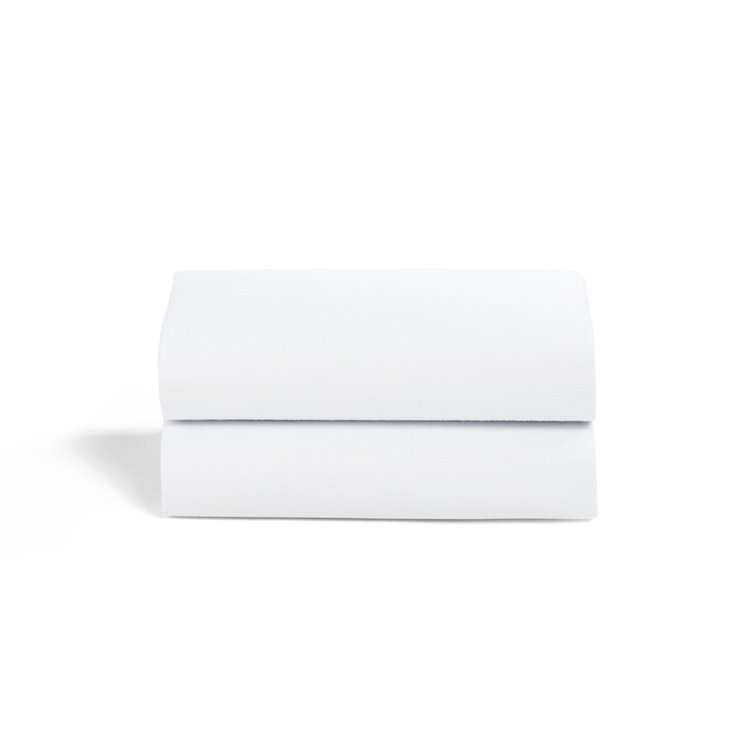 Crib 2 Pack Fitted Sheets - White