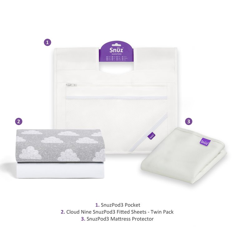 Essential Bundle Pack For SnuzPod - White