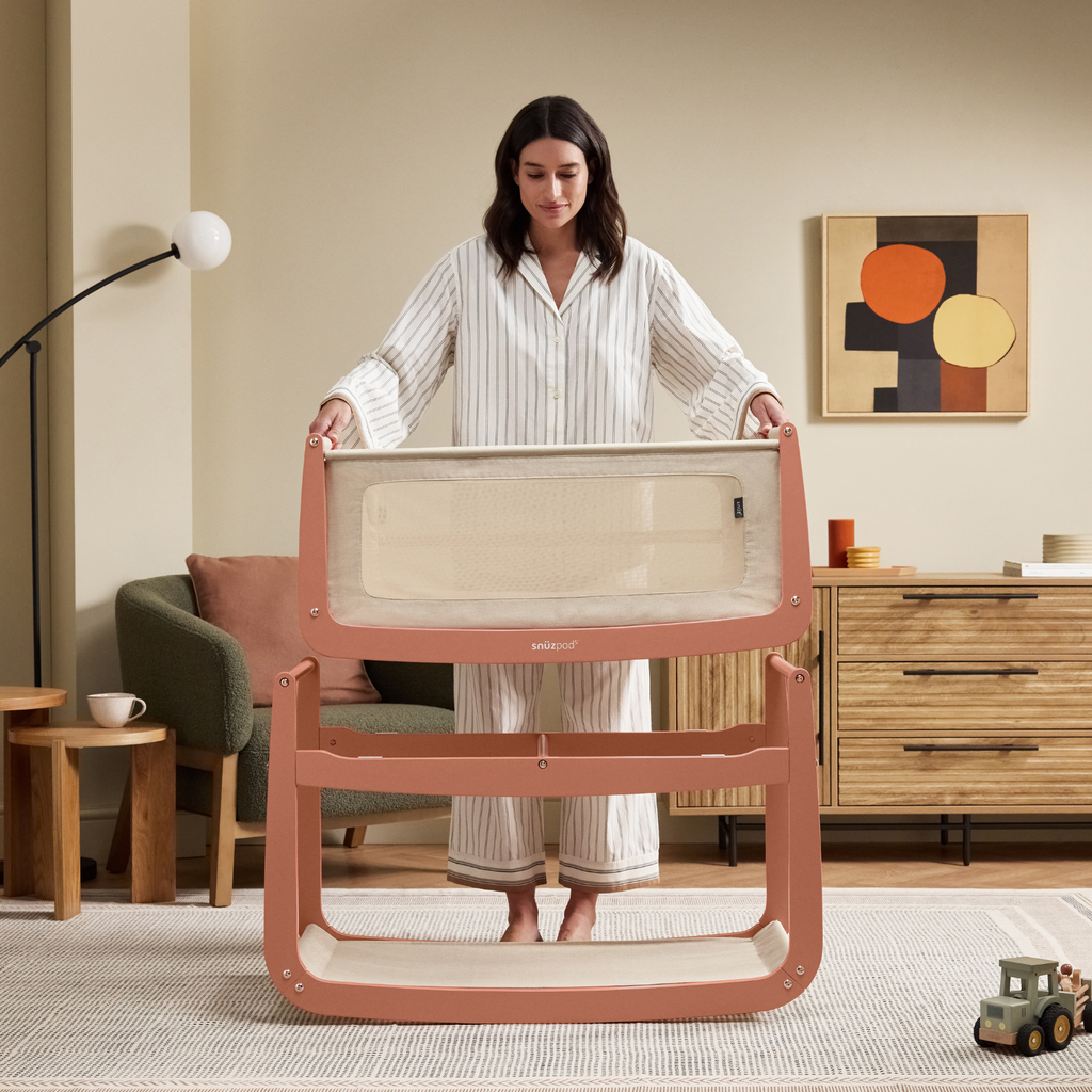 SnuzPod5 Bedside Crib Terracotta