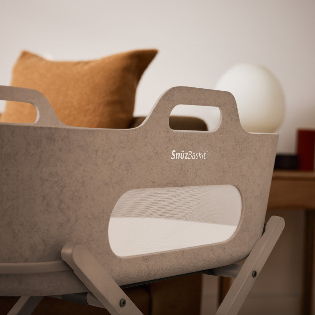 SnuzBaskit Mocha Moses Basket & Mocha Stand
