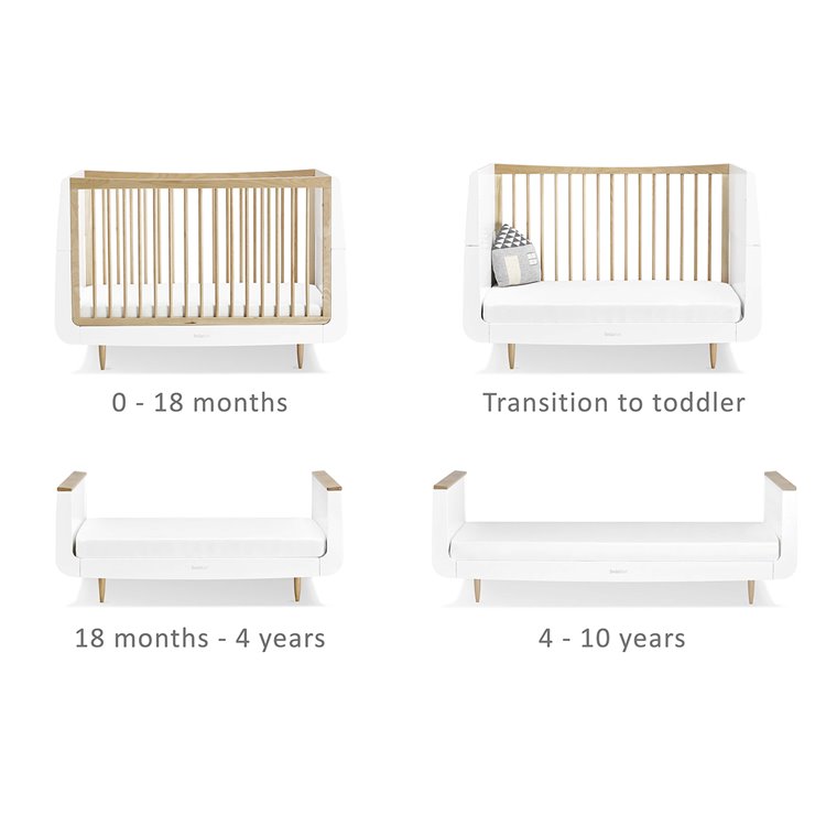 SnuzKot Skandi 3 Piece Nursery Furniture Set Natural