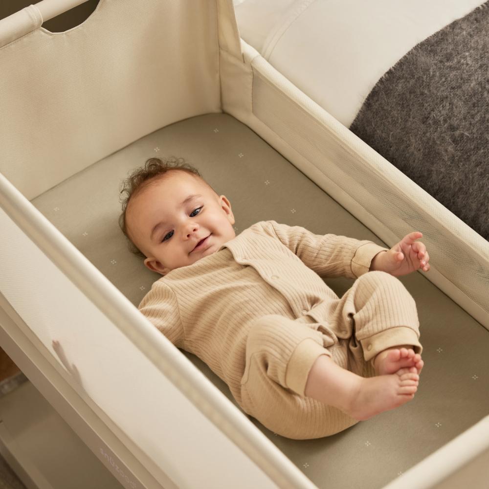 Crib Pack Fitted Sheets Sage Cross ‐ Snuz