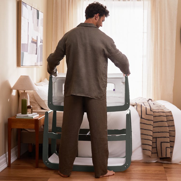 SnuzPod4 Bedside Crib Sage
