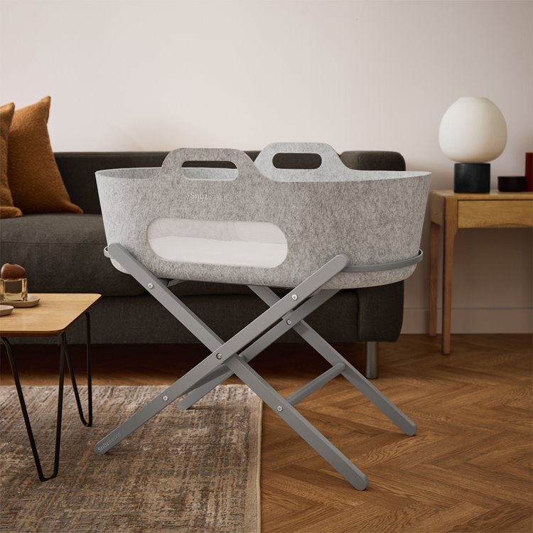 SnuzBaskit Light Grey Moses Basket