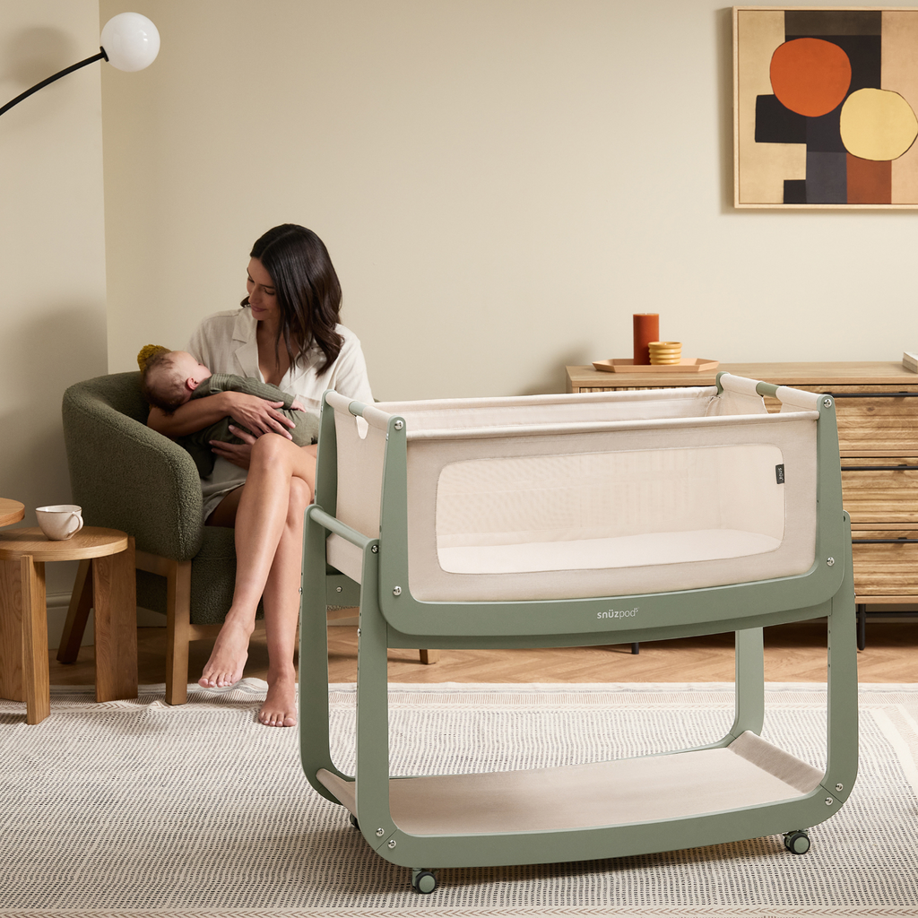 SnuzPod5 Bedside Crib Sage