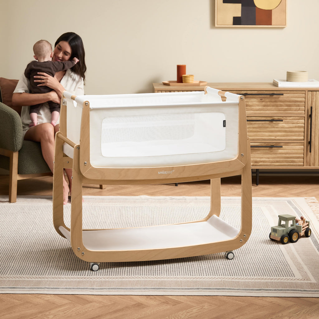 SnuzPod5 Bedside Crib Natural