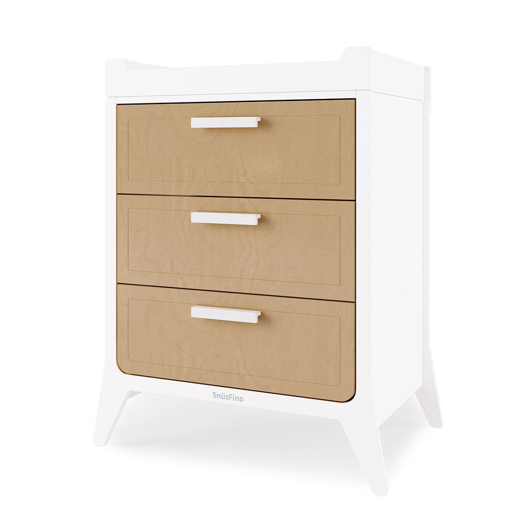 SnuzFino 3 Piece Nursery Furniture Set – White Natural