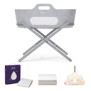 SnuzBaskit Light Grey & Dove Bundle with Pine Stand
