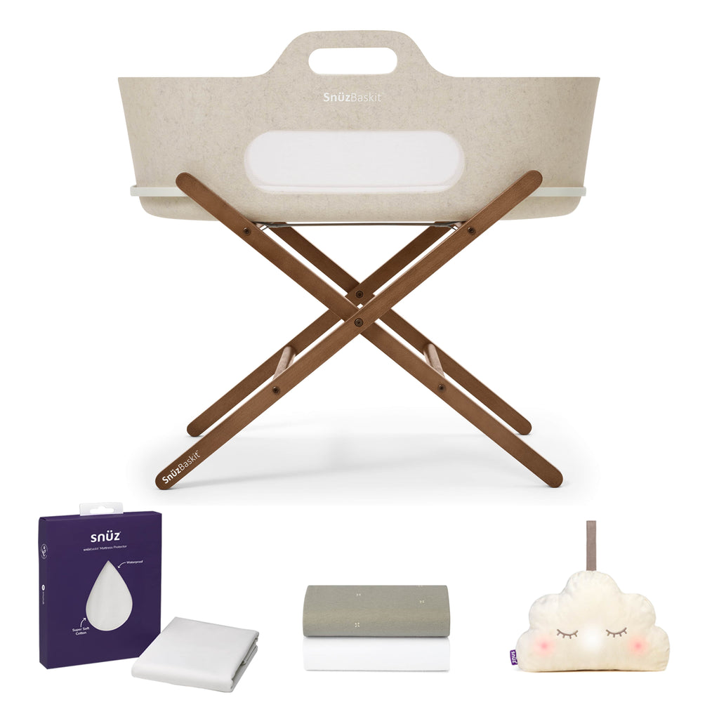 SnuzBaskit Barley & Walnut Bundle with Beech Stand