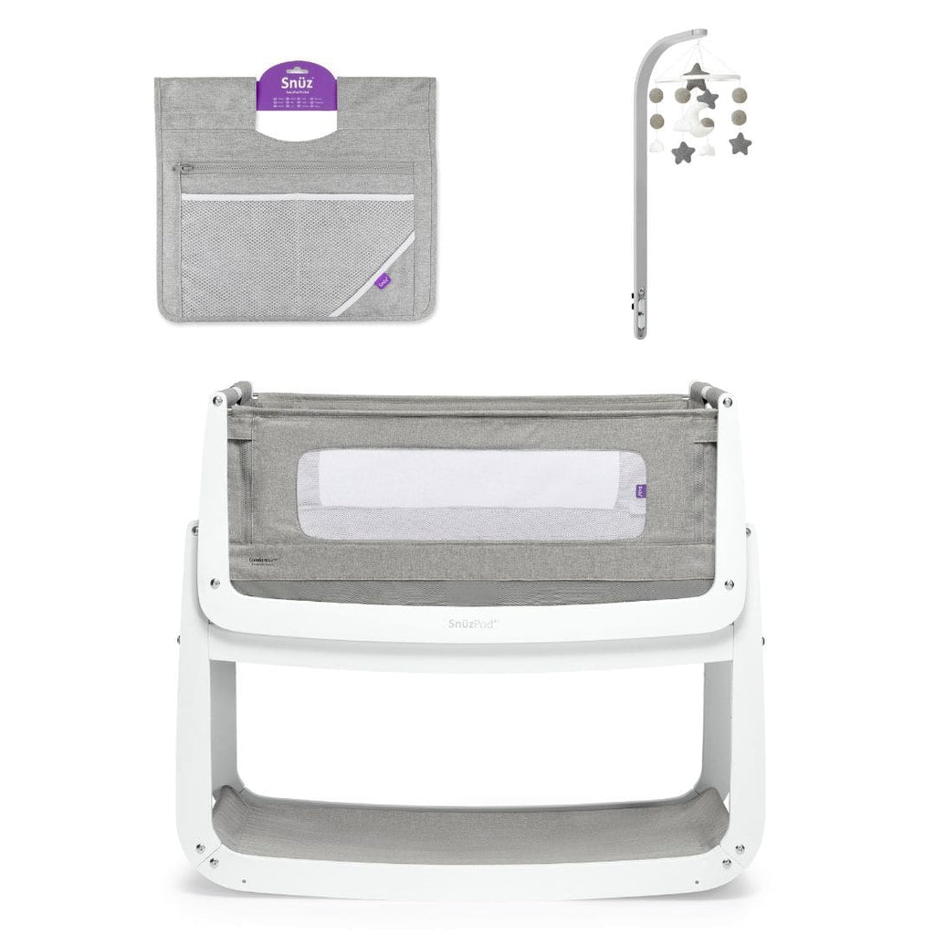 SnuzPod4 Bedside Crib Black Friday Bundle - Dusk