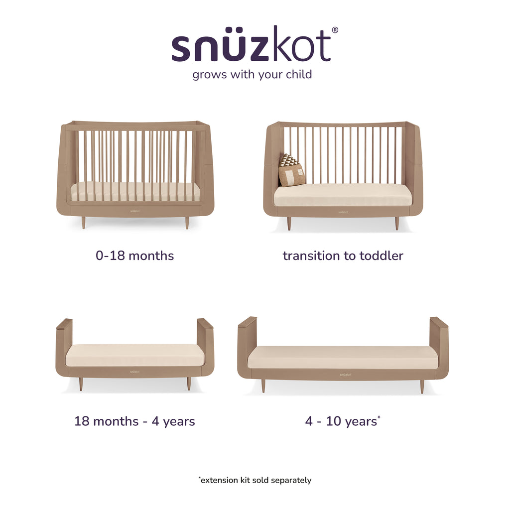 SnuzKot Skandi Cot Bed Mocha