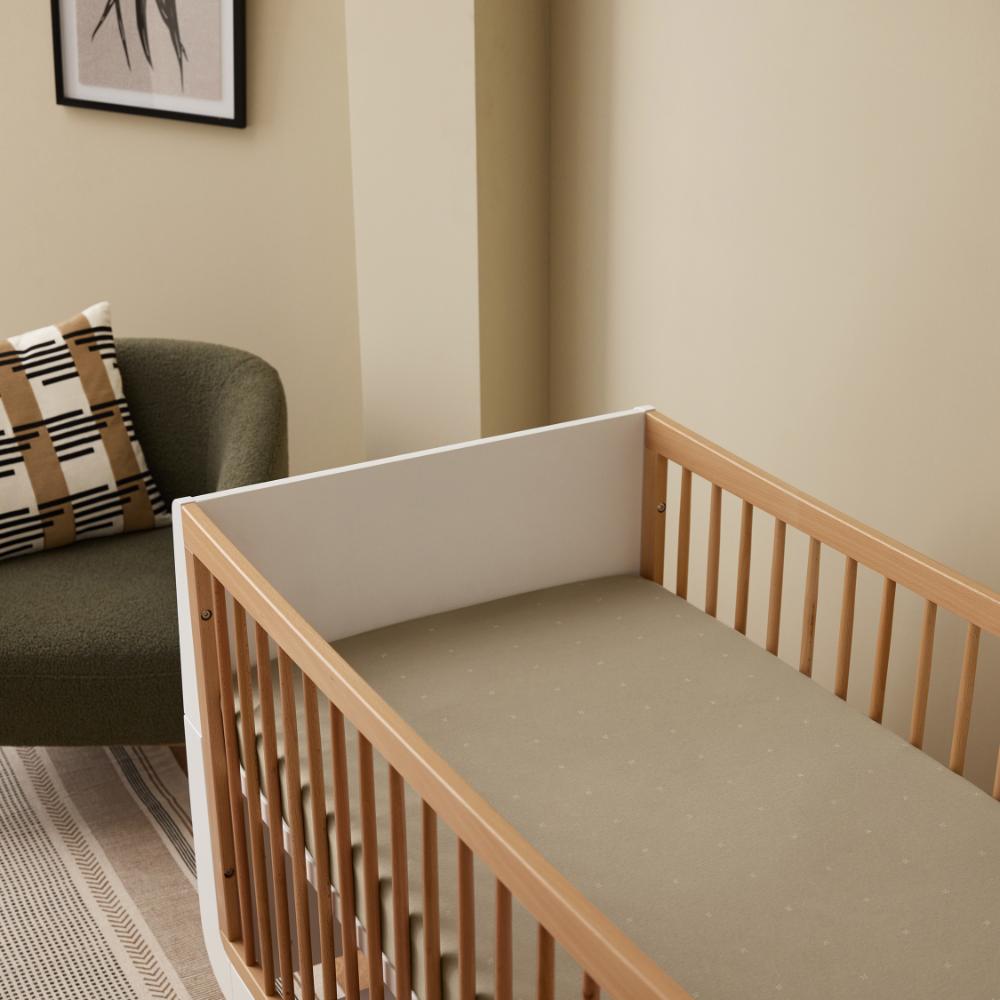 Cot & Cot Bed 2 Pack Fitted Sheet – Sage / Cross