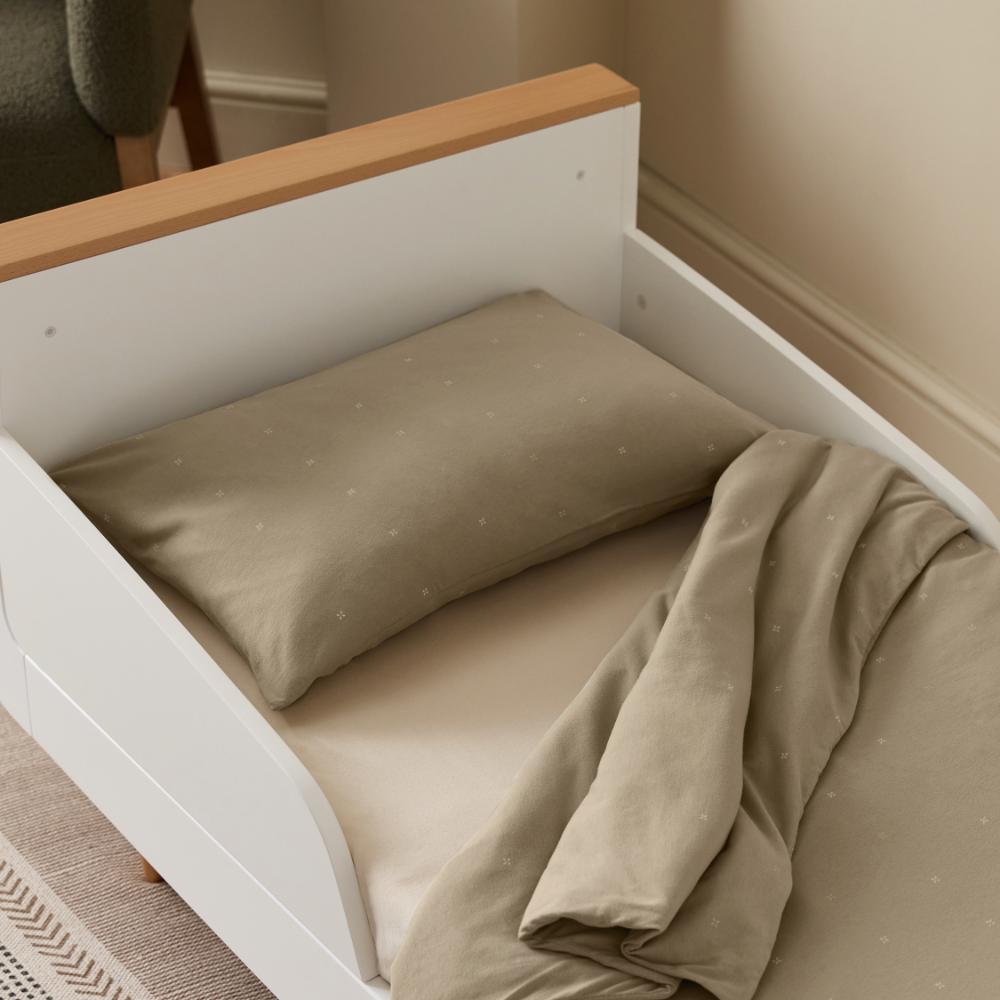 Duvet Cover & Pillowcase set – Sage / Cross