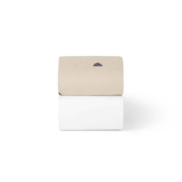 Cot & Cot Bed 2 Pack Fitted Sheet – Sand / Cloud