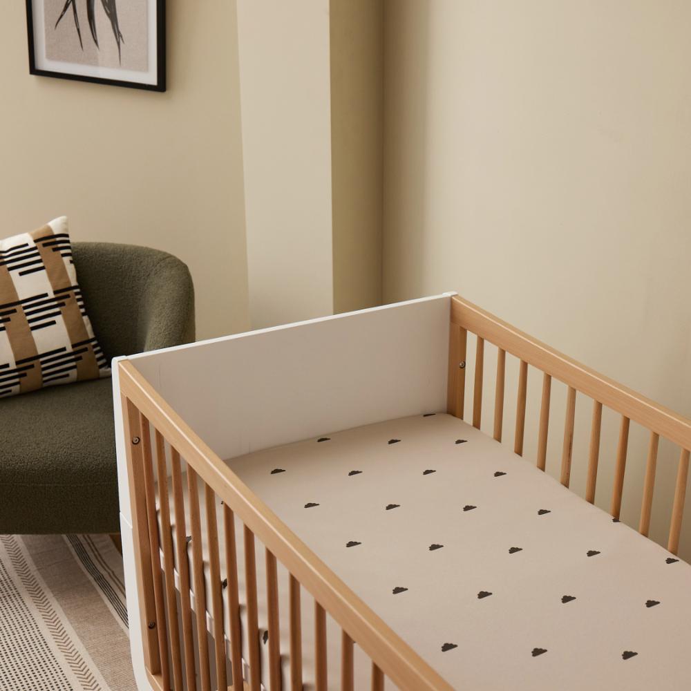 Cot & Cot Bed 2 Pack Fitted Sheet – Sand / Cloud