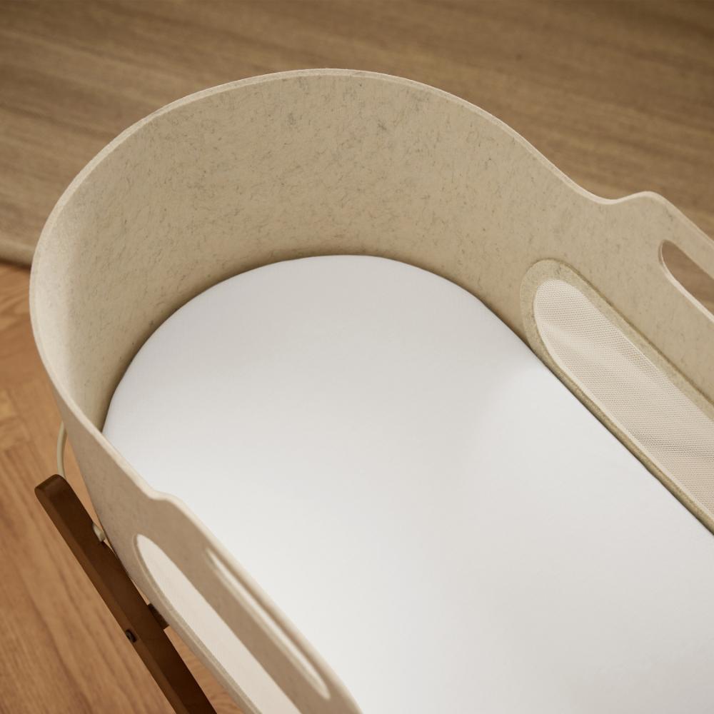 Moses Basket/Pram 2 Pack Fitted Sheets – White