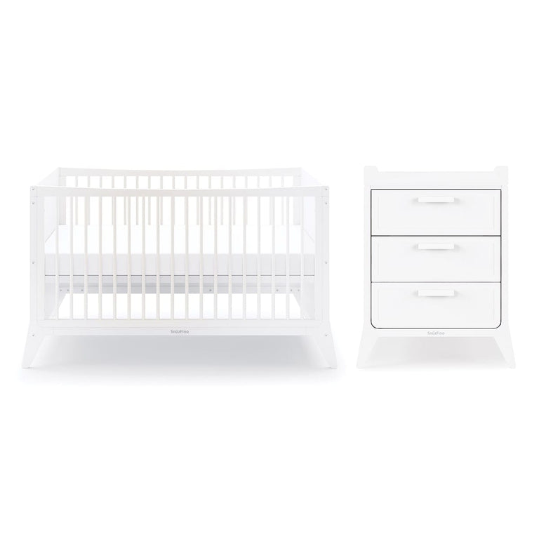 SnuzFino 2 Piece Nursery Furniture Set – White