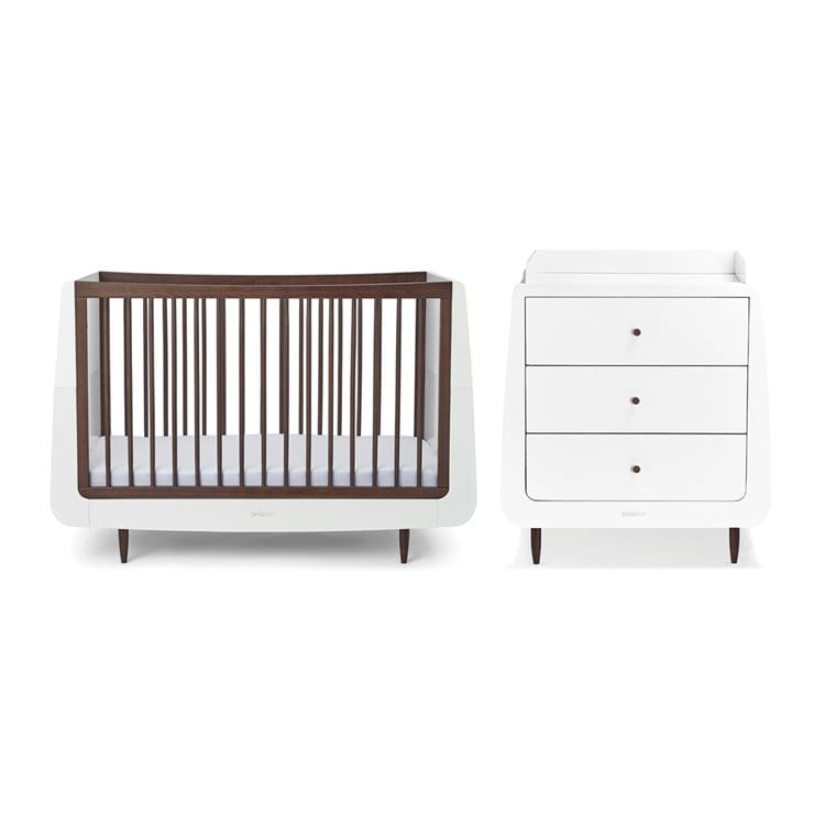 SnuzKot Skandi 2 Piece Nursery Furniture Set Ebony