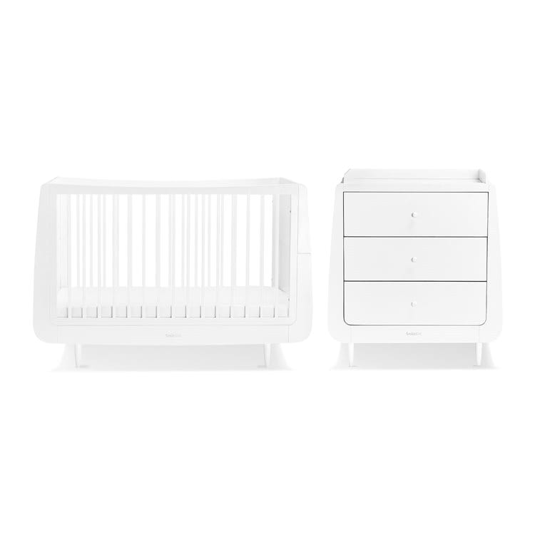 SnuzKot Skandi 2 Piece Nursery Furniture Set White