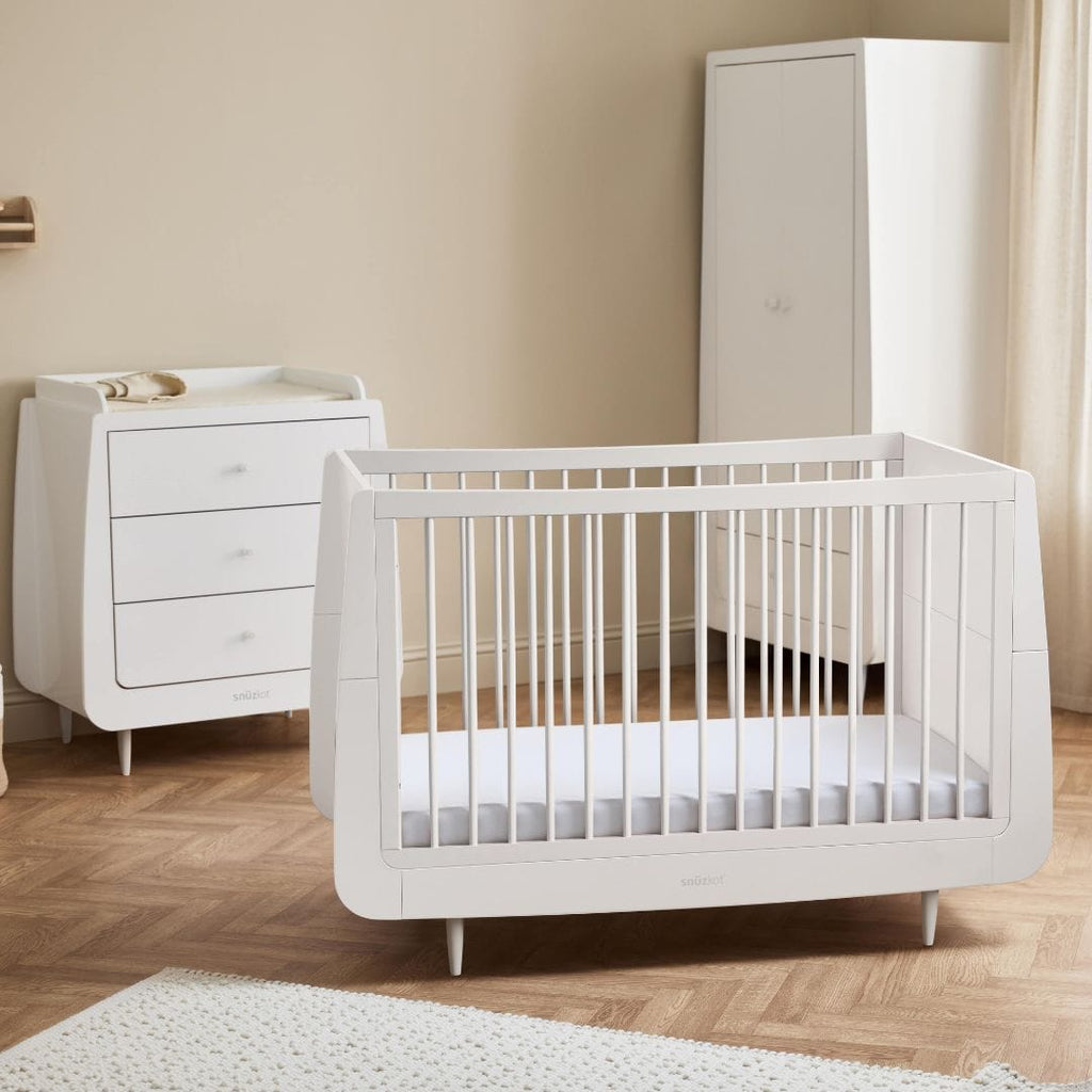 SnuzKot Skandi 2 Piece Nursery Furniture Set White