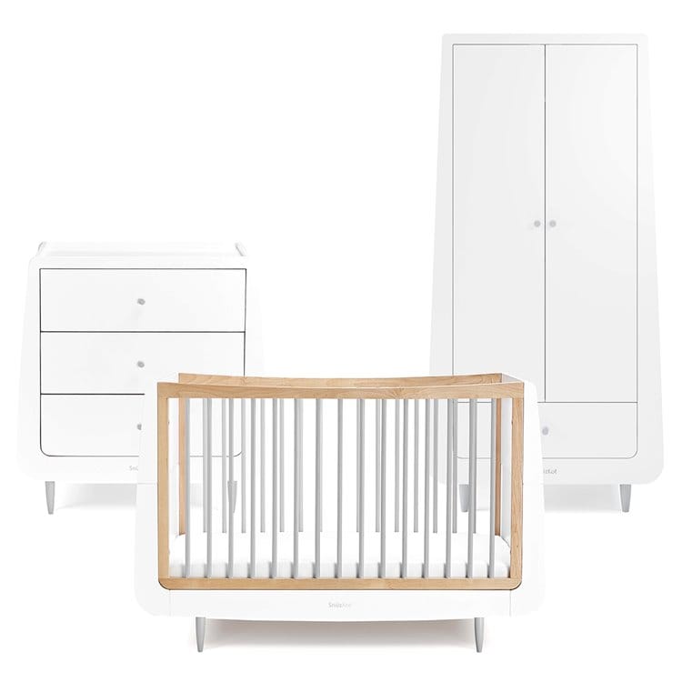 SnuzKot Skandi 3 Piece Nursery Furniture Set Grey