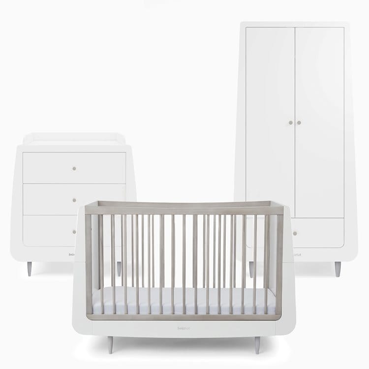 Snuz 3 Piece Nursery Furniture SnuzKot Skandi 3 Piece Nursery Furniture Set 'Silver Birch'